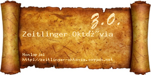 Zeitlinger Oktávia névjegykártya
